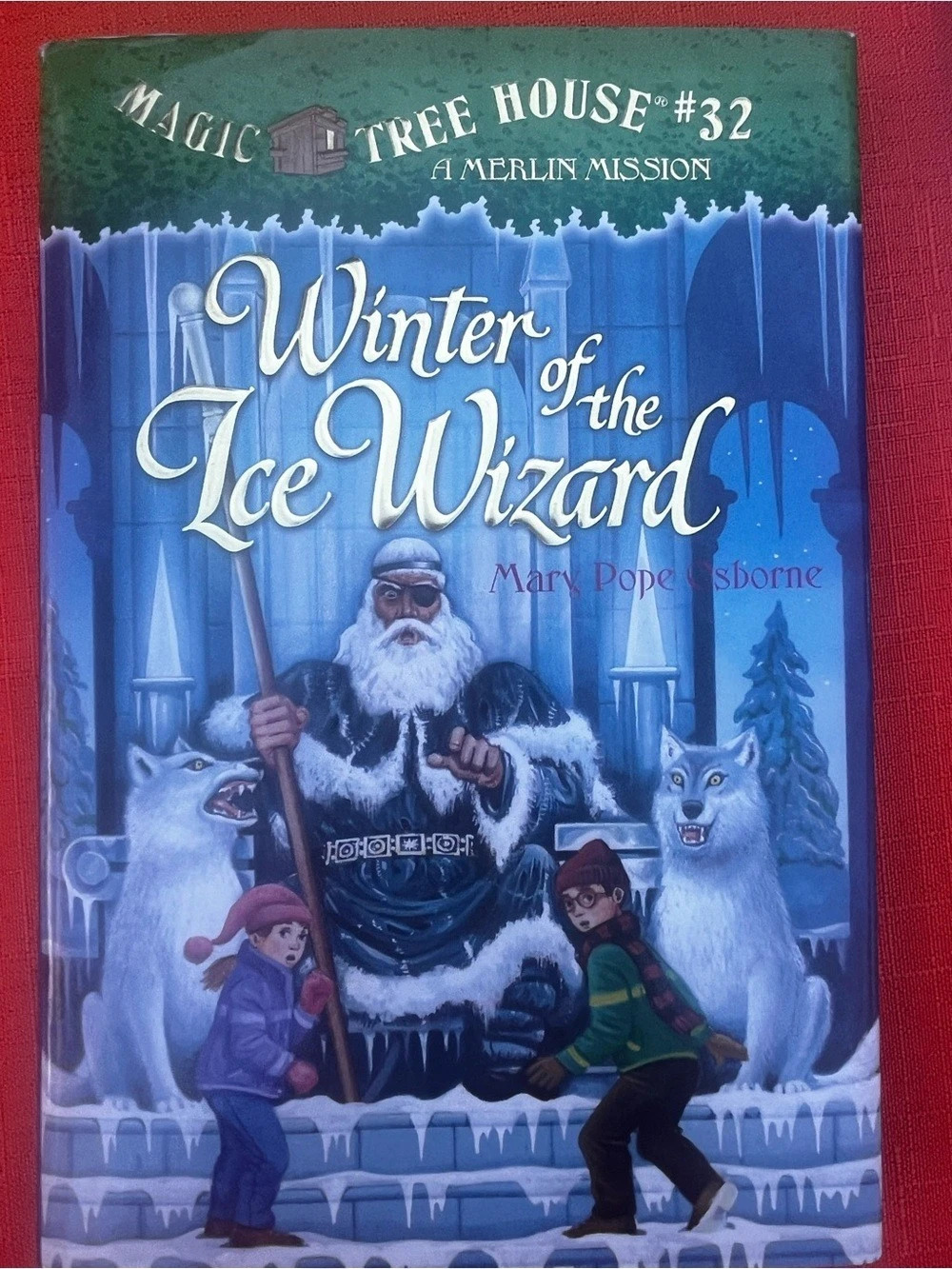 Magic Tree House 2 Books! Hardcover Winter of the Ice Wizard #32 &Merlin Mission